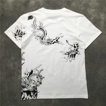 

New Novelty 2019 Men Dragon frog eye T Shirts T-Shirt Hip Hop Skateboard Street Cotton T-Shirts Tee Top kenye S-XXL #K68