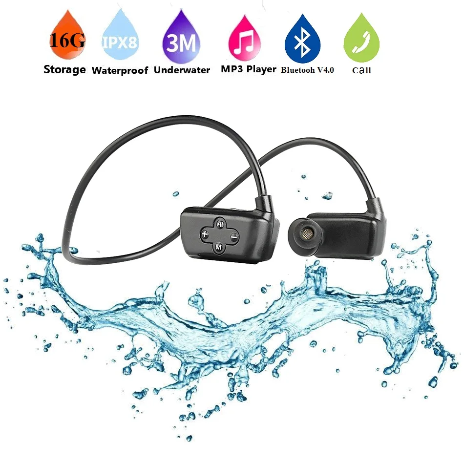 Multifunction 4-in-1 IPX8 Waterproof Sports MP3