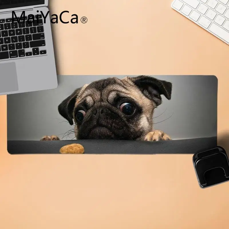 MaiYaCa крутая новая собака-Мопс компьютерная игровая мышь коврики для ноутбука игровой шкафчик мыши, коврик для мыши - Цвет: LockEdge 30x80cm