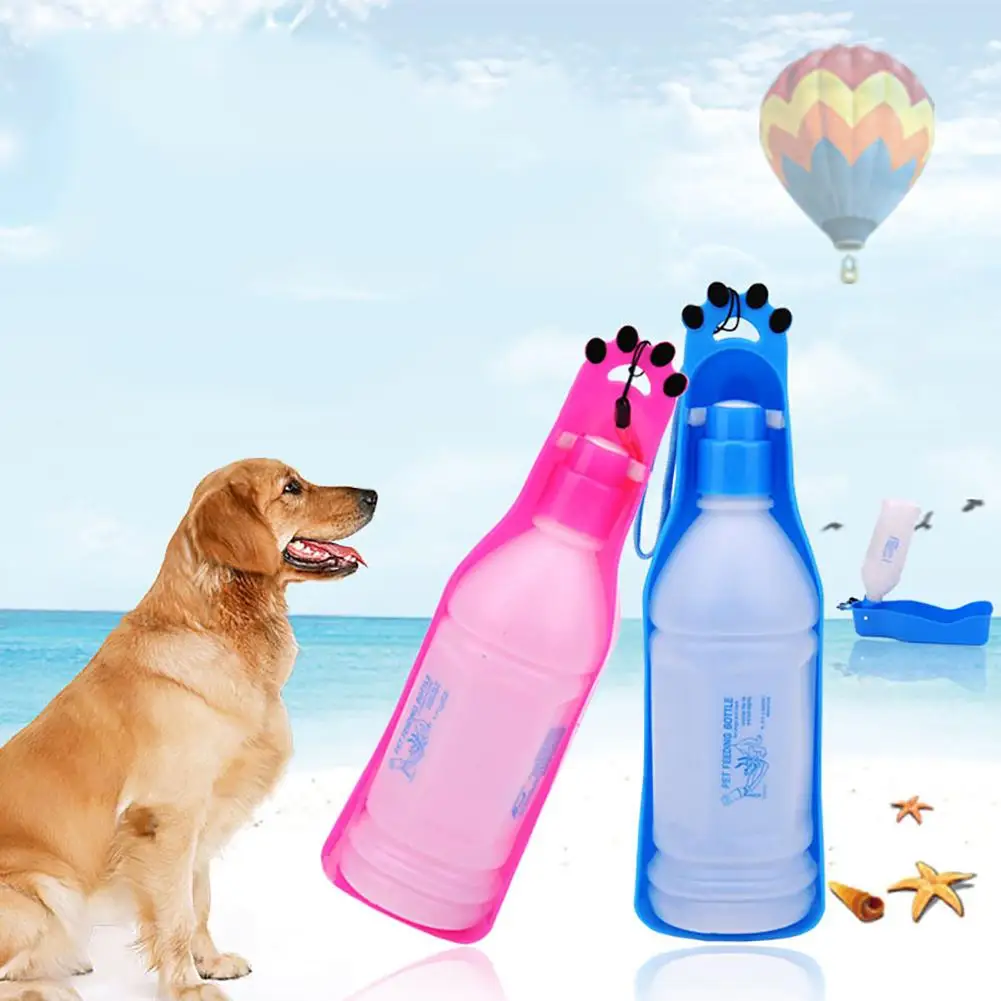 

1pc 350/600ml Portable Outdoor Feeding Bowl Dog Puppy Cat Travel Pet Water Bottle