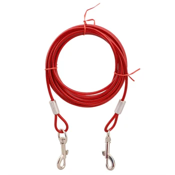 

Medium Large Dog Tie Out Cable Leash and Stake Set for Yard Camping E2S