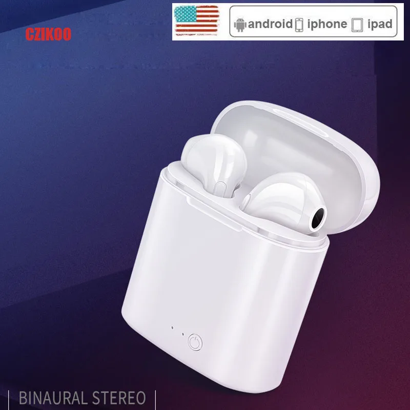 

I7s TWS Bluetooth 5.0 Wireless Earphone Stereo Earbud Headset With Charging Box Mic pk i10 i11 i14 i13 i20 tws earbuds for phone