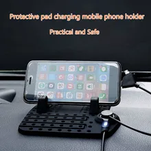 Держатель бутылки в автомобиле с подсветкой Силикагель держатель мобильного телефона Магнитный Автомобильный USB зарядное устройство Черный безопасный нескользящий коврик для зарядки мобильного телефона кронштейн
