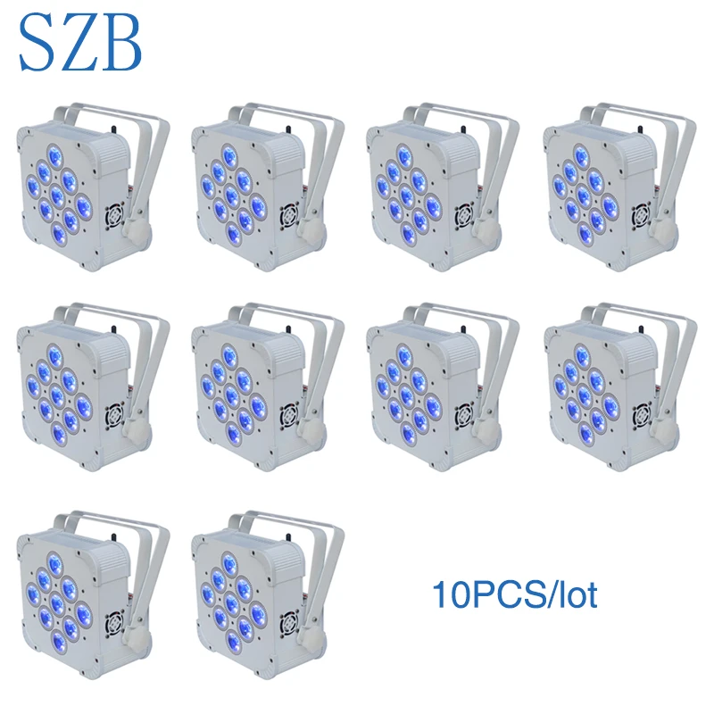 10 шт. SZB 9X10 Вт 4 в 1 RGBW беспроводной DMX с питанием от батареи свет/SZB-WBPL0910