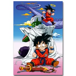 Dragon Ball Z Искусства Шелковой Ткани Плакат 13x20 24x36 дюймов японский Аниме Гоку Картины для Гостиной Настенные Декор Подарок 028