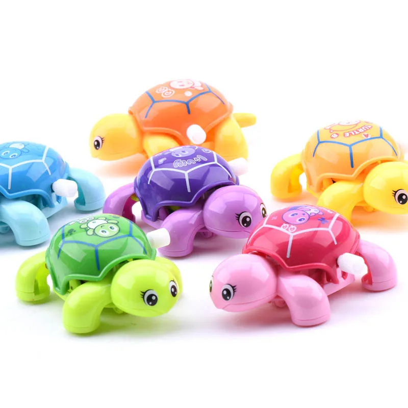 

Kawaii Tortoise Clockwork toy plastic Turtles Crawling Wind UpToy for children infant kids vintage Toy classic toys random color