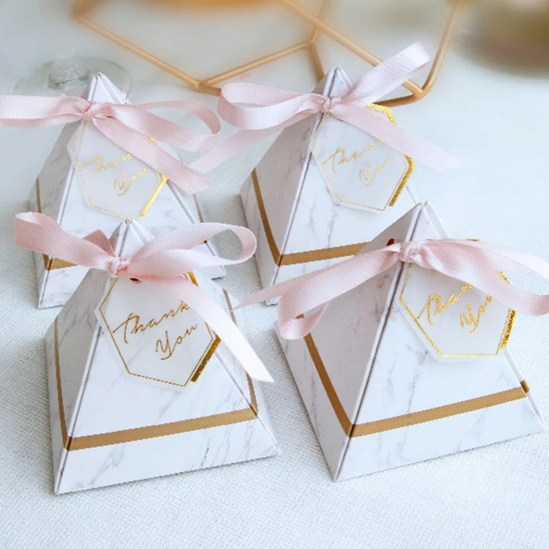 Gift Box Sweet Wedding Marble Style Wedding Favors Candy Box