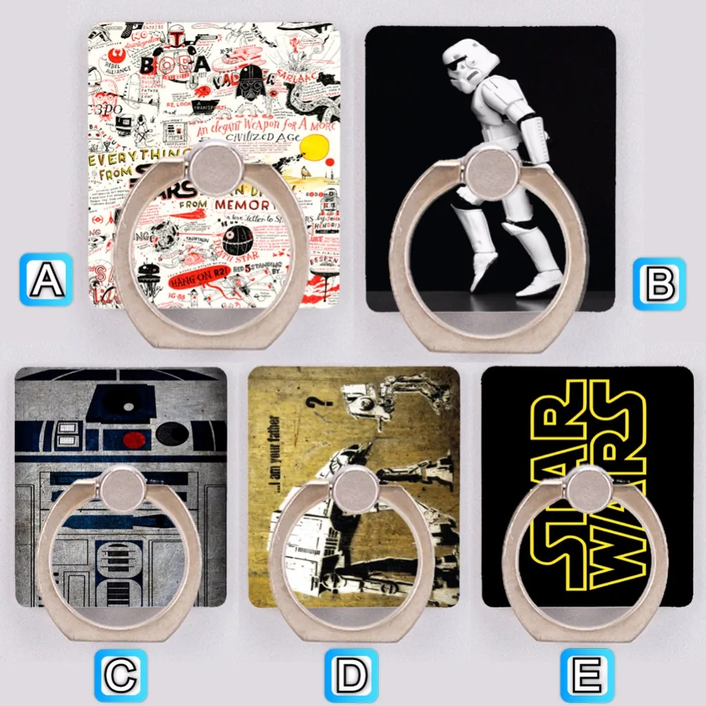 

Star Wars R2D2 AT AT Cell Mobile Phone Holder Ring Mount Universal Rotate