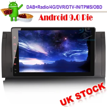 

Octa Core 9" Android 9.0 Autoradio Car Sat Nav GPS DAB+ 4G for BMW 5 Series E39 E53 X5 M5 WiFi RDS BT Bluetooth