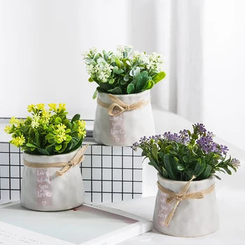 

Simulation creativity Fake flower pot plant Furnishing Indoor home living room potted floral Trinket Decorations