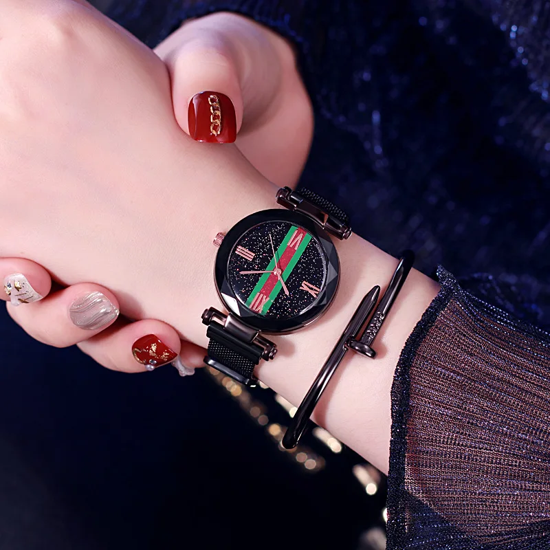 Повседневные наручные часы с браслетом подарок для девочек модный магнит ремешок кварцевые наручные часы детское платье детские наручные