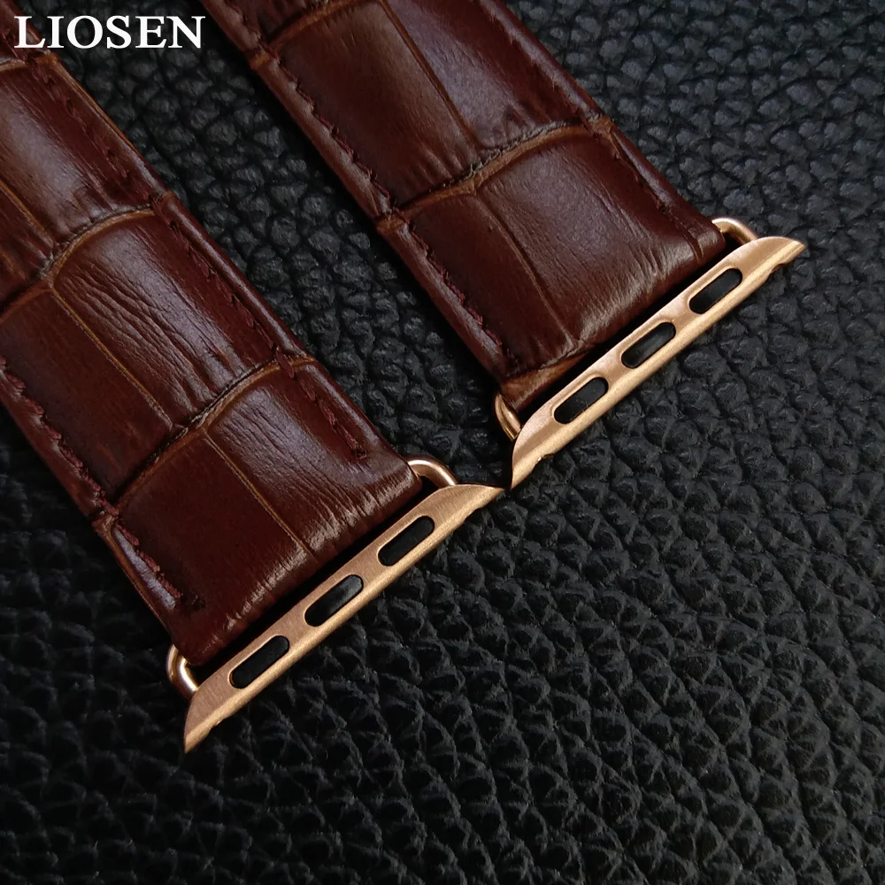 Ремешок для часов LIOSEN из натуральной кожи Apple Watch 1 2 3 38 42 мм|apple watch 38mm|genuine leather