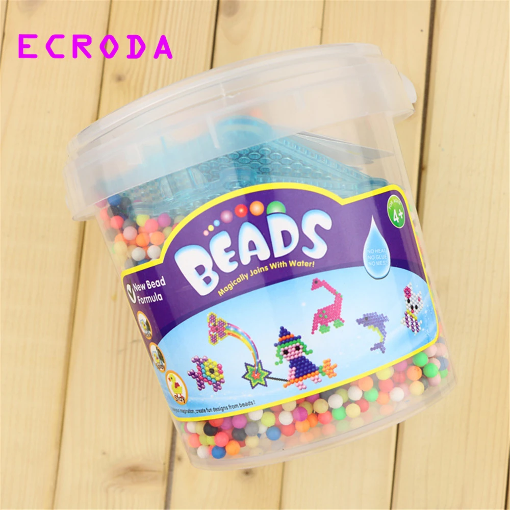 Наполняемая упаковка! 5 мм бусины Perlen Волшебные водяные бусины Beados Пазлы игрушки Развивающие детские игрушки шарик 3D головоломка