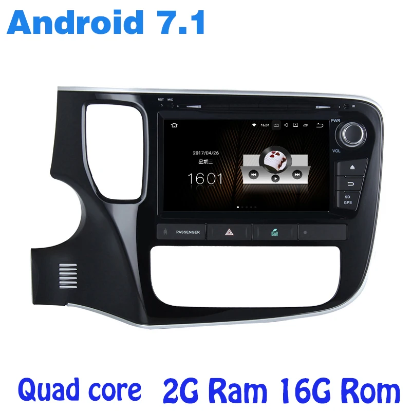 

Android 7.1 car dvd gps player for Mitsubishi outlander 2014-2016 with 2G RAM wifi 4G USB radio audio stereo mirror link