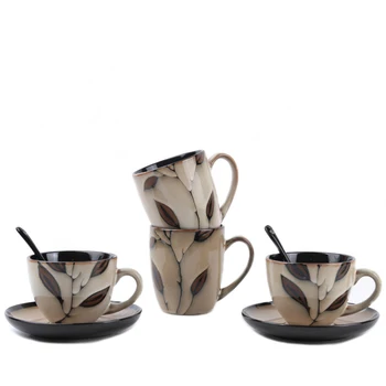 

Coffee cup teacup simple European style ceramic coffee cup personality coffee cup with saucer spoon large capacity water cup