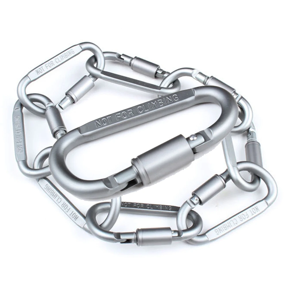 

Carabiner Metal Keychain Military Waist Hook Mountaineering Buckle Tactical Tool Key chain For Keys Men Car Women Accessories