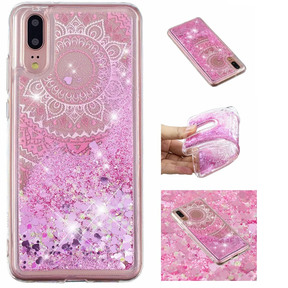 Для huawei P20 Блеск Case Quicksand ТПУ мягкий чехол для гибридный Чехол Ультра тонкий |