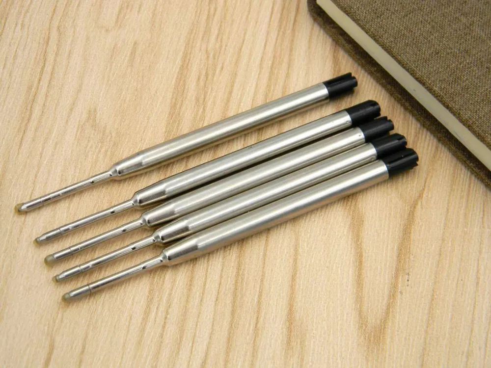 5 синих и черных металлических стержней шариковой ручки|pen refills|ballpoint pen refillmetal refills