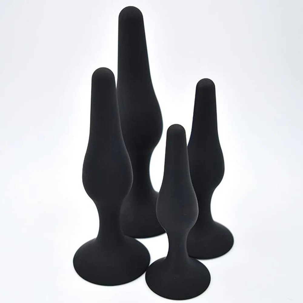 Billig Silikon Butt Plug Kit Anal Sex Anfänger Set Hilft Zug rektum für Mehr Komfortable Geschlechtsverkehr Anal Spielzeug mit Saugnapf basis