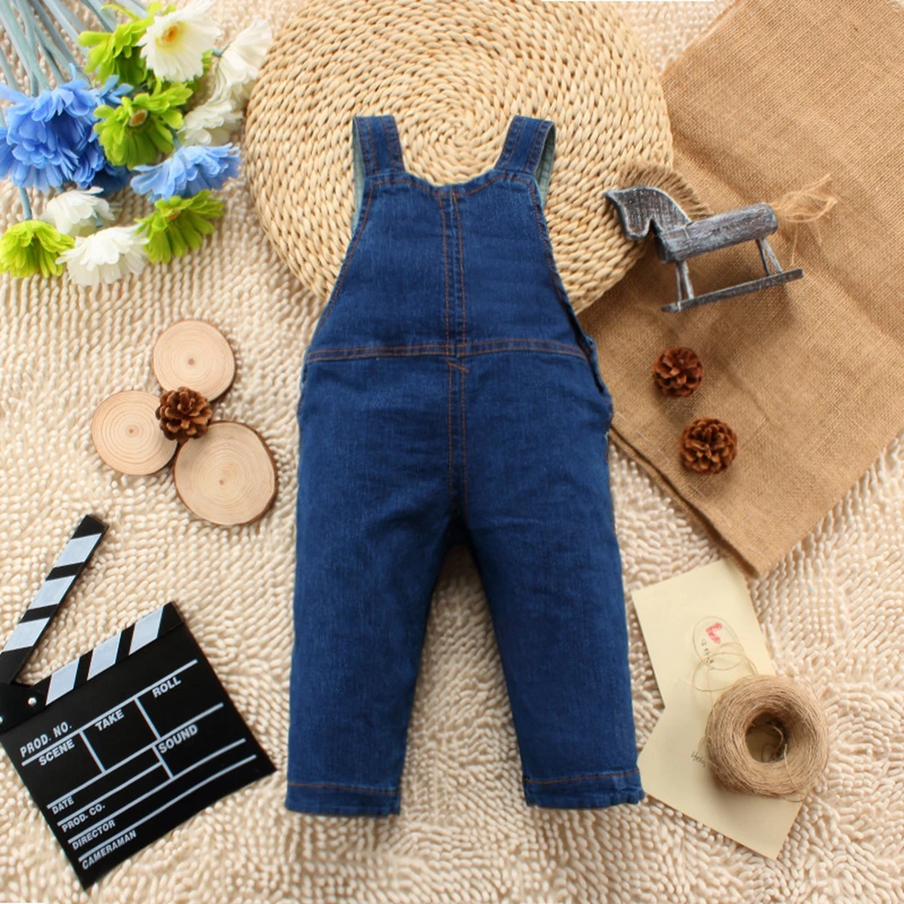 9M-24M Baby Girl Clothing Bebe Boy Overalls Animal Cow Long Pants Cartoon Kwaii Jumpsuit Denim Jeans Rompers Toddler Clothes