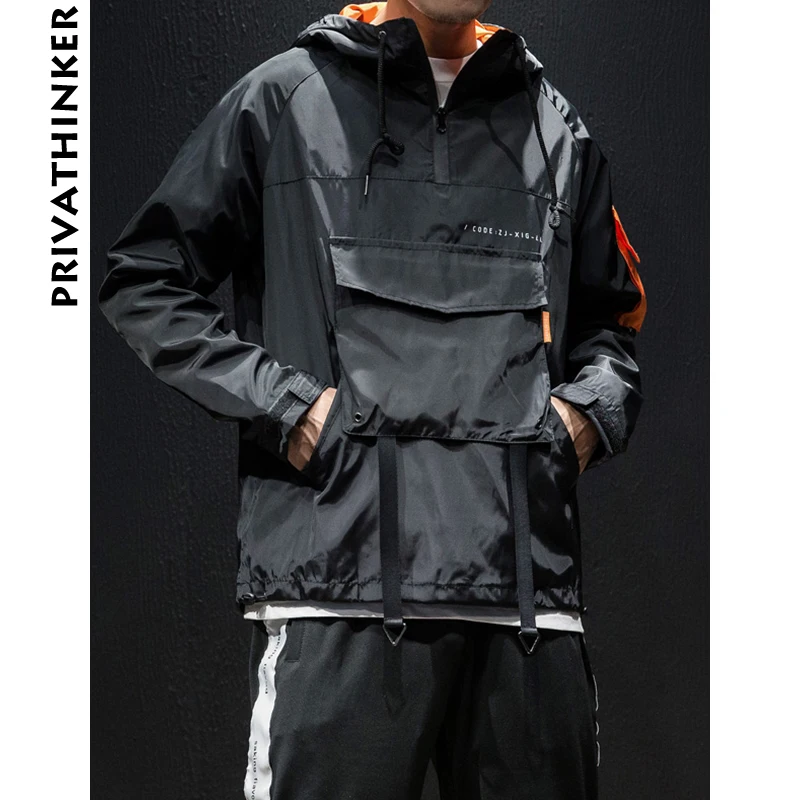 Privathinker Designer Men Zipper Hoodies 2020 Mens Pockets Sweatshirts Hooded Hoodie Male Hiphop Korean Loose Riobbon Pullover Privathinker Designer Men Zipper Hoodies 2020 Mens Pockets Sweatshirts Hooded Hoodie Male Hiphop Korean Loose Riobbon Pullover
