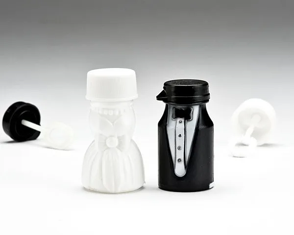 

12 PCS Bride&12 PCS Groom Empty Soap bubbles bottles Blowing bubbles tool for Wedding Party Decoration Supplies