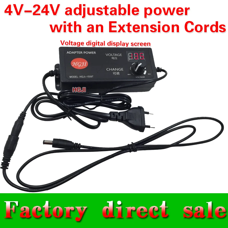 

Free shipping DC3V-24V60W adjustable power with an extension cords DC13.5V4A 18V 20V 21V 22V 2.5A laptop power supply fo rmotor