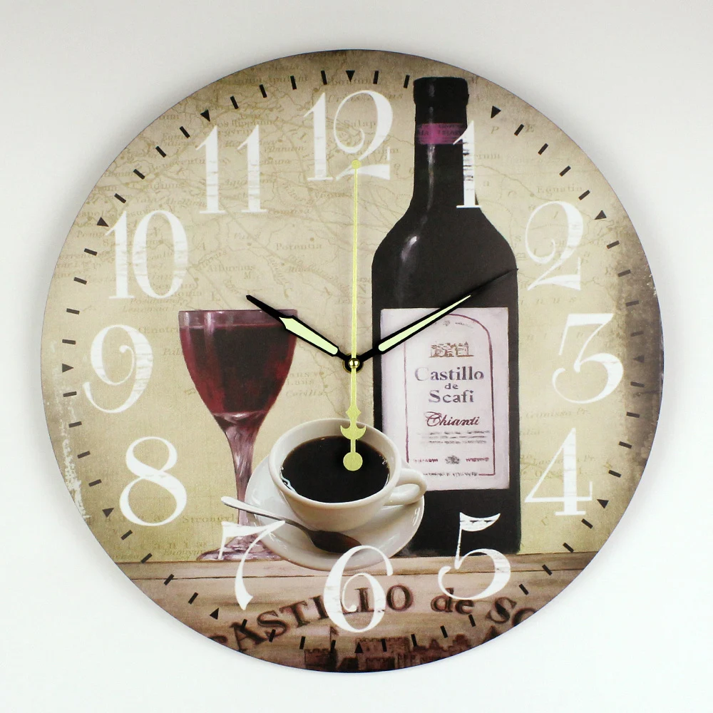 Home Wall Decor Clock Silent Modern Design Cafe Office Bar Kitchen