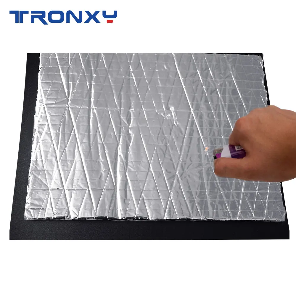 1PC Heat Insulation Cotton 200/300mm Foil Self-adhesive Insulation Cotton 6mm Thickness 3D Printer Heating Bed Sticker