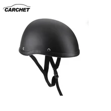 Caschi Da moto Casco Mezzo 54-60 cm Unisex Protezione Casco Capacete Nero Half Shell Timone Opaca Retro Racer Motocross