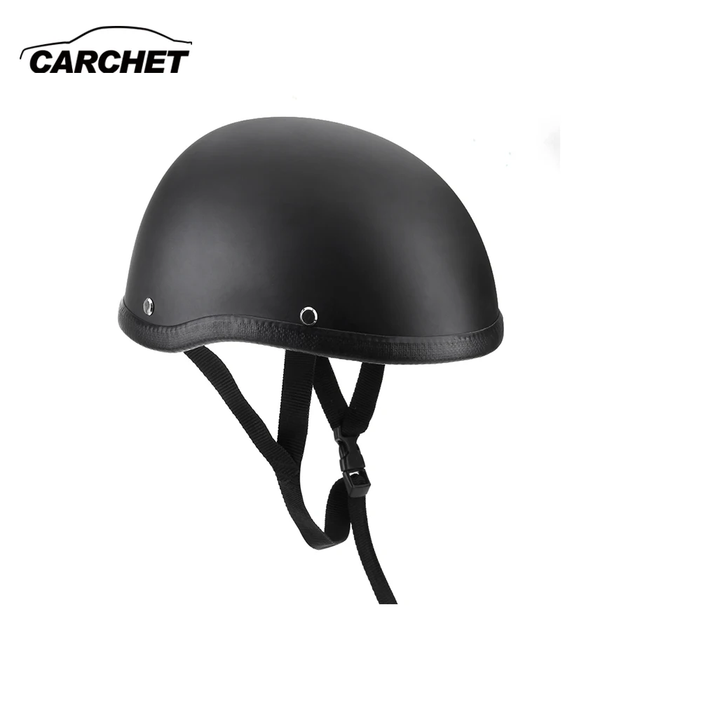 Image Motorcycle Helmets Half Helmet 54 60cm Unisex Protection Helmet Black Capacete Half Shell Helm Matte Retro Racer Motocross