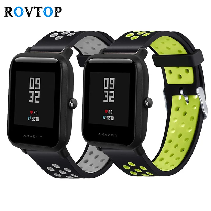 Rovtop силиконовый ремешок для Amazfit Молодежный Спортивный Браслет ремешок Браслеты Для Huami Amazfit Молодежные умные часы сменный ремешок Z2