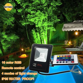 

LED foco garden led flood light RGB landscape floodlight outdoor IP65 10W 20W 30W 50W 110-220V remote smart control 16 color