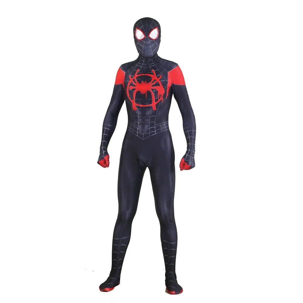 3D печатных взрослых Человек-паук Питер Паркер костюм зентай для косплея Новый era черный супергероя-паука Боди Комбинезоны