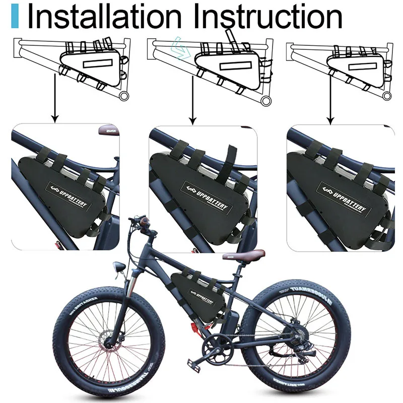 EBike 52V 48V 20Ah треугольная литий-ионная батарея Аккумуляторы для электрических велосипедов для 48 Вольт 52 вольт 1500W 1000W 750W Bafang BBSHD BBS02