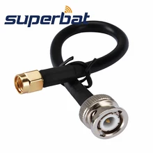 Superbat Pigtail кабель BNC штекер RP-SMA штекер(мама в) RG58 15 см удлинитель в сборе