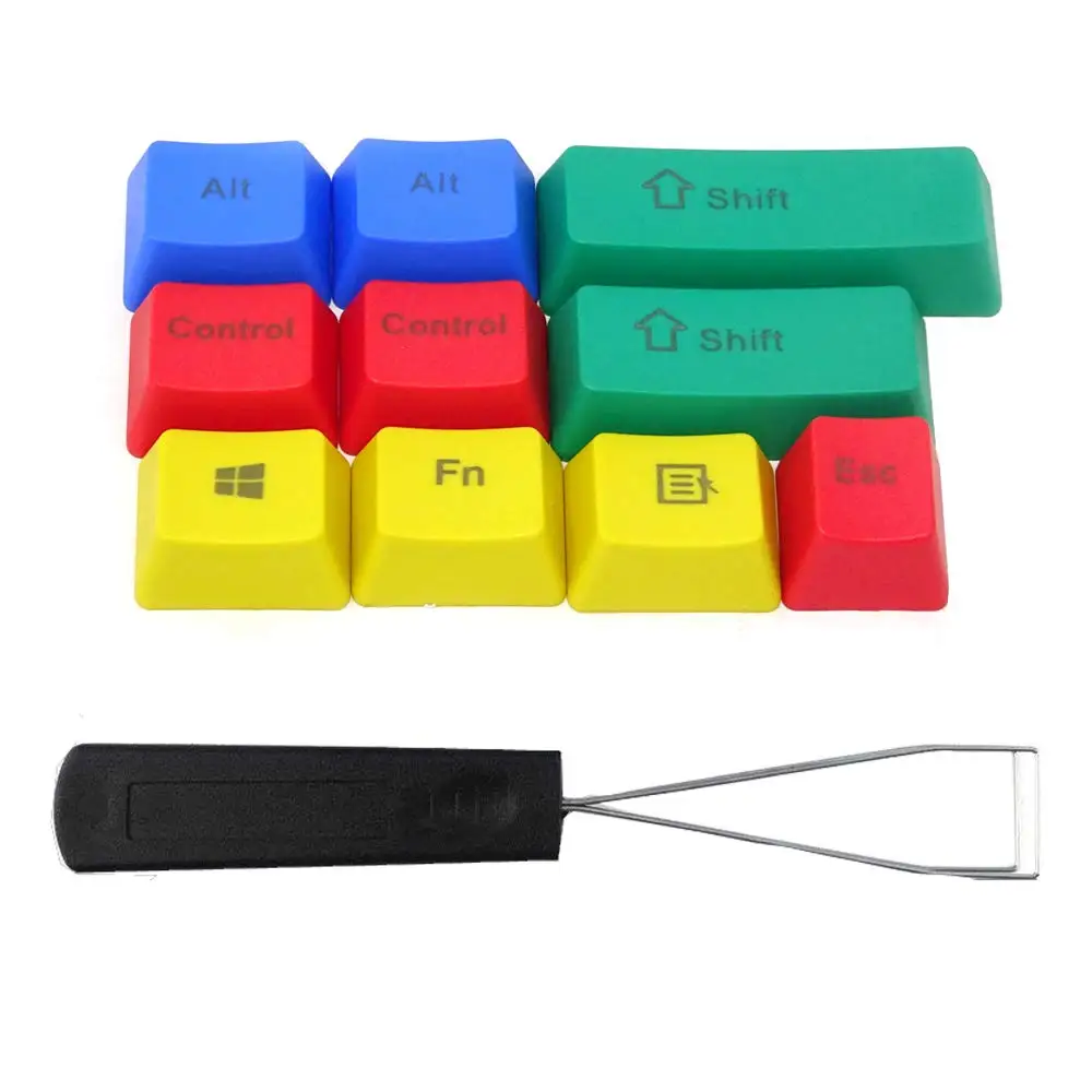 

PBT RGBY 10pc OEM Profile Top/Side Print Keycaps Key Puller For Anne Pro2 Mechanical Keyboard Corsair IKBC Cherry MX Switch