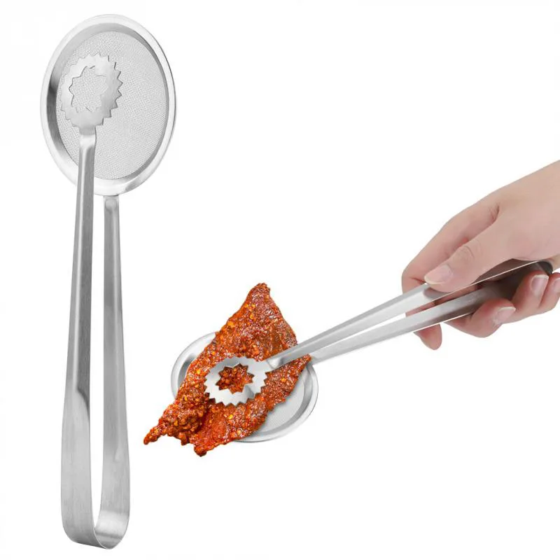 

1PC Stainless Steel Mesh Spoon Fried Food Net Clip Handheld Colander Cooking Tools Fried Food Filter Oil Drain Clip Kitchen Tool