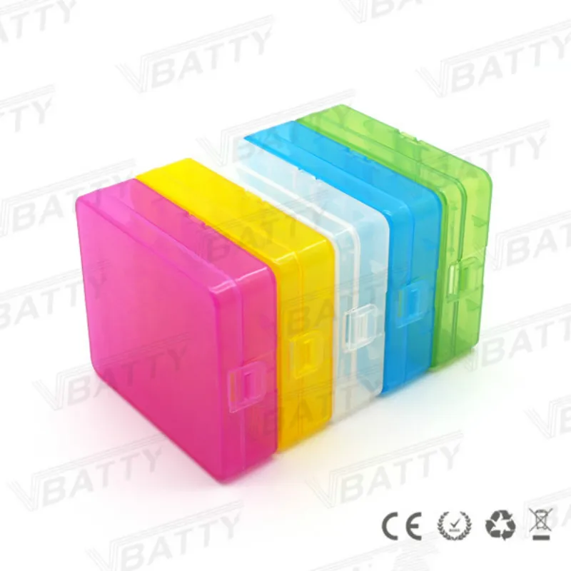 

Colorful battery case box 4X18650 battery case Hard Plastic Case Holder Storage Battery Box for 4 slots 18650 Batteries 5pcs/lot