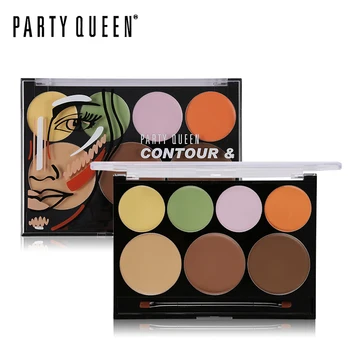

Party Queen Makeup 7 Colors Contour Correct Concealer Palette Face Cream Camouflage Blemish Makeup Neutral Palette Cosmetic Set