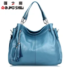 2016 Spring and Summer Leisure Section Fringed Leather Handbag Ms. Portable Shoulder Messenger Bag Lady Large Capacity Totes