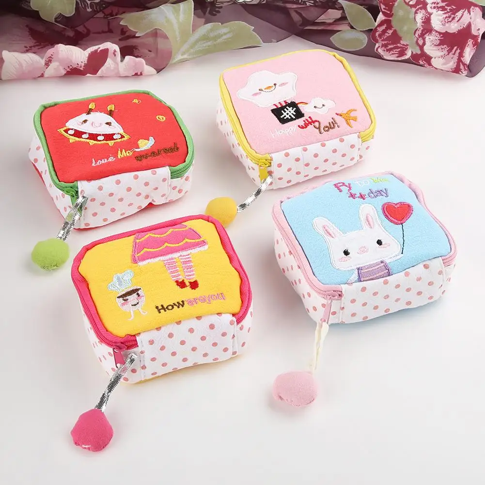 

Girl's Cute Cartoon Sanitary Napkin Towel Pads Small Bag Purse Holder Organizer