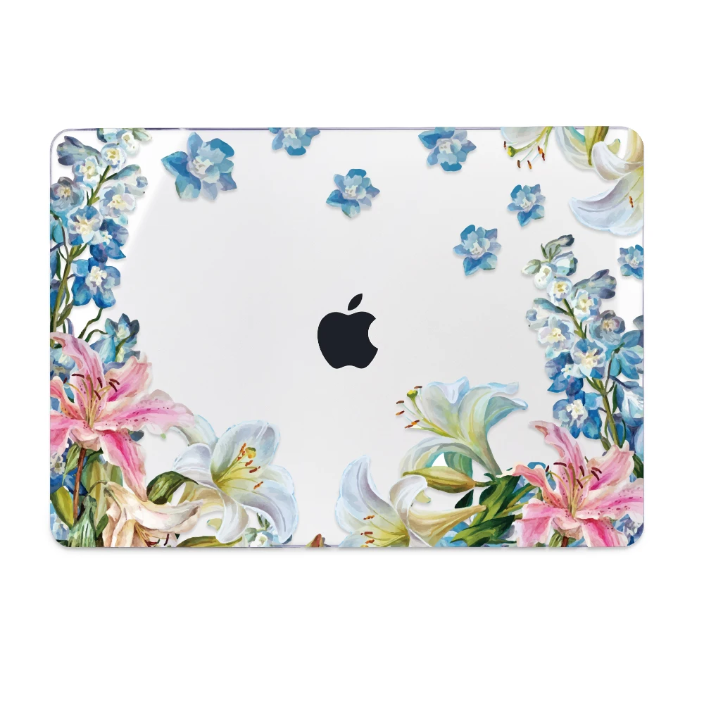 Flowers Laptop Case for Apple MacBook Pro Air Retina 11 12 13 15 Inch Touch bar Hard Cover Shell Sleeve with Free Gift