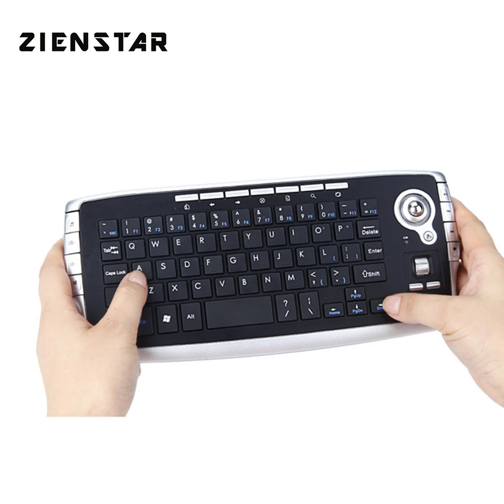 

Zienstar WirelessTrack Ball Keyboard with USB Receiver ,Fly Mouse Button for PC,Laptop,Smart TV