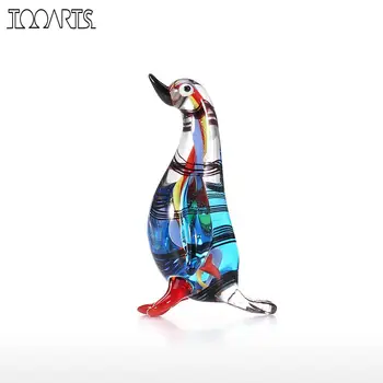 

Tooarts Figurines & Miniatures Little Penguin Wildlife Sculpture Playful Handmade Craft Hand Blown Glass Art Home Decoration