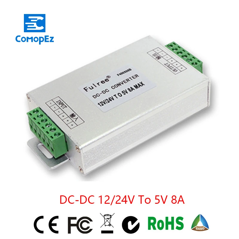 

DC to DC Step Down Converter,12/24V to 5V 8A