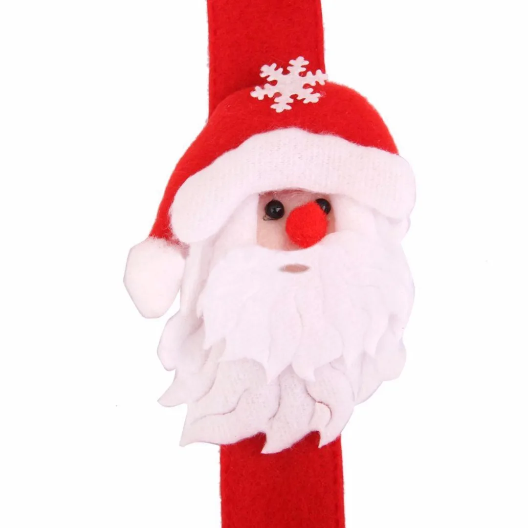 12x Christmas Santa Claus Wrist Slap Band Wristband Party Bracelet For Adult Kid 2018 DIY Newest