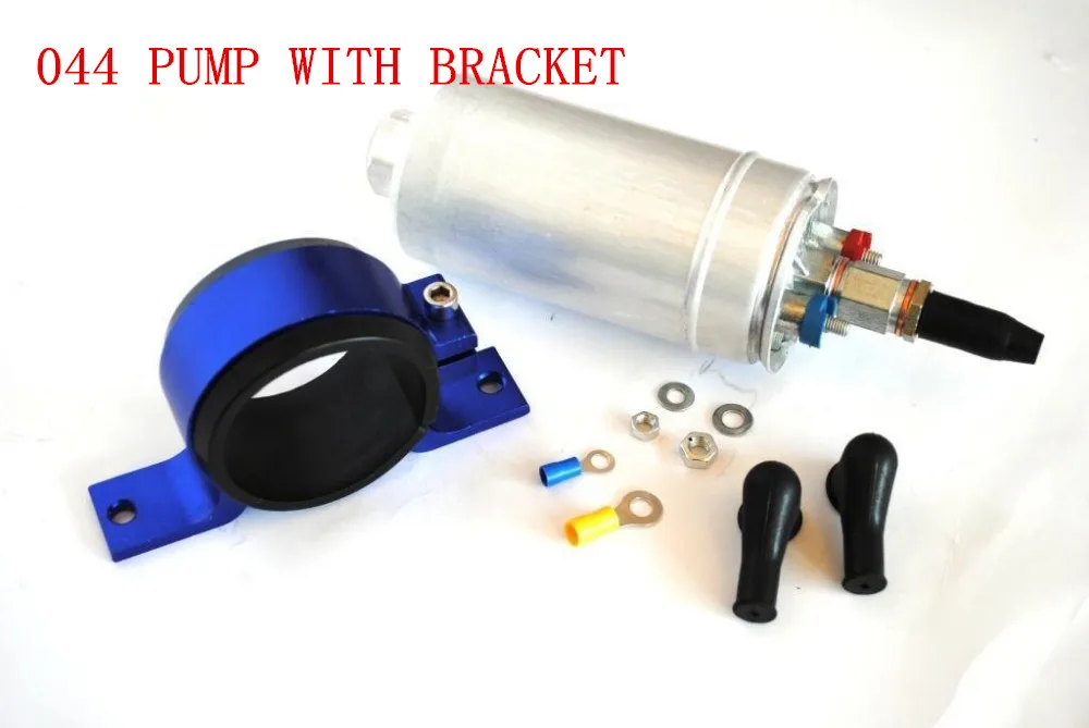 NEWEST 300lph INLINE EXTERNAL PERFORMANCE EFI FUEL PUMP External 044 fuel pump with bracket
