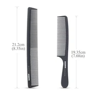 Brainbow 2pc peigne à cheveux antistatique carbone brosse à cheveux professionnel Pro Salon outils de coiffure coiffure barbiers poignée brosse 2