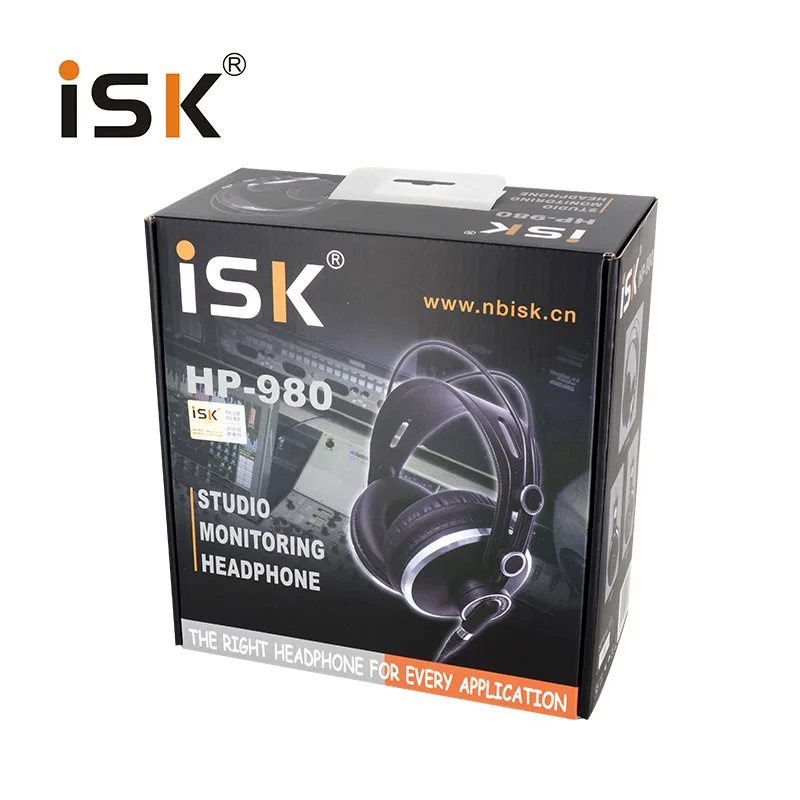 Оригинальный ISK HP 980 профессиональный мониторинг Наушники Студия 3 5 мм 6 ПК MP3